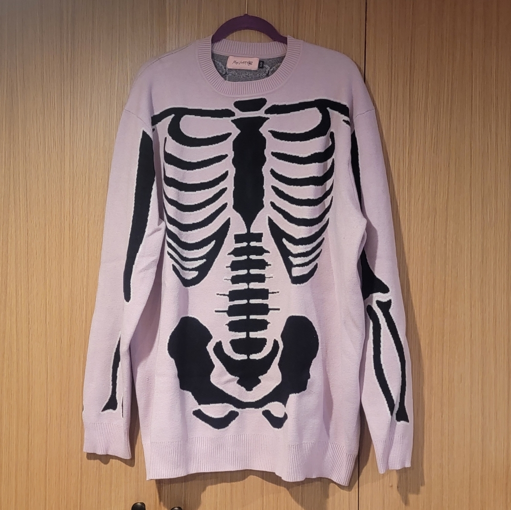 My Violet Skeleton Sweater Dress